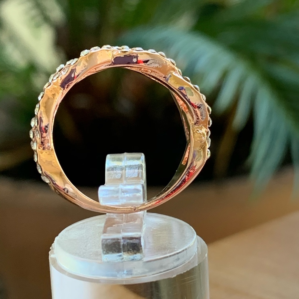 Rings For Women Rose Gold Micro Zirconia Tail - Picture 4 of 8